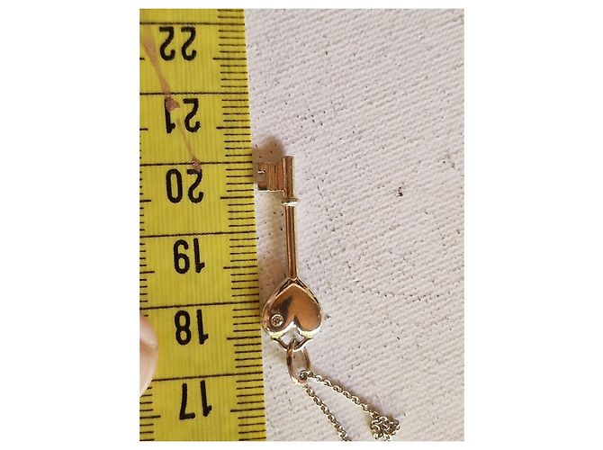Colar Tiffany & Co. Chave Coração Diamante Prata 925 - vista 7