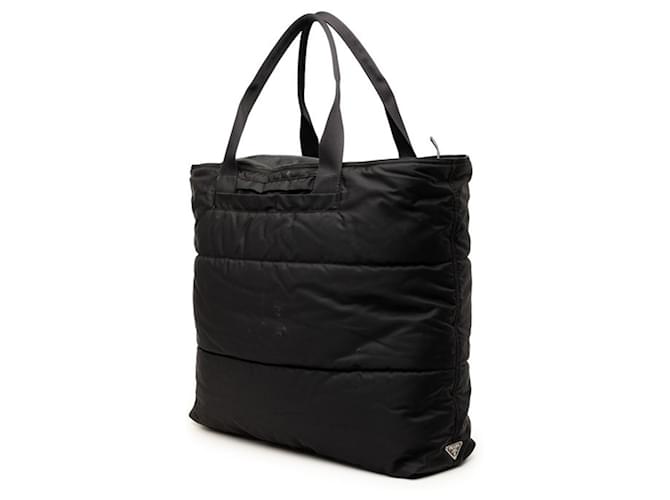 Borsa Boston con placca logo Triangle Prada Nero - vista 2