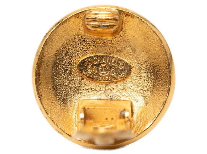 Timeless Orecchini a clip rotondi Chanel Coco Mark Vintage D'oro - vista 3