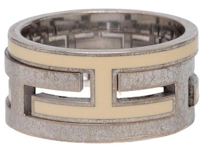 Ring Hermès Anel Move H em prata - vista 3