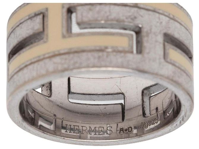 Ring Hermès Anel Move H em prata - vista 4