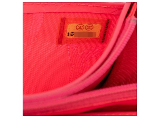 Cartera larga plegable Chanel Cambon Line Negro Rosa - vista 7