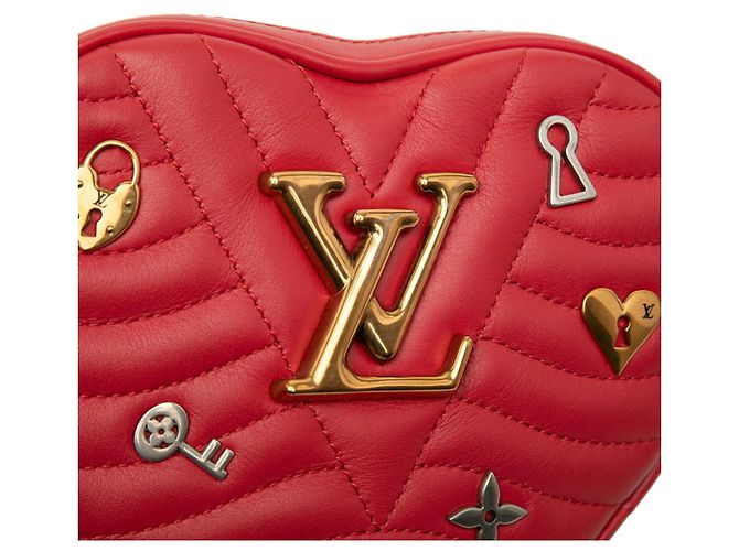 Borsa a tracolla e crossbody Louis Vuitton Love Lock Heart New Wave Rosso - vista 4
