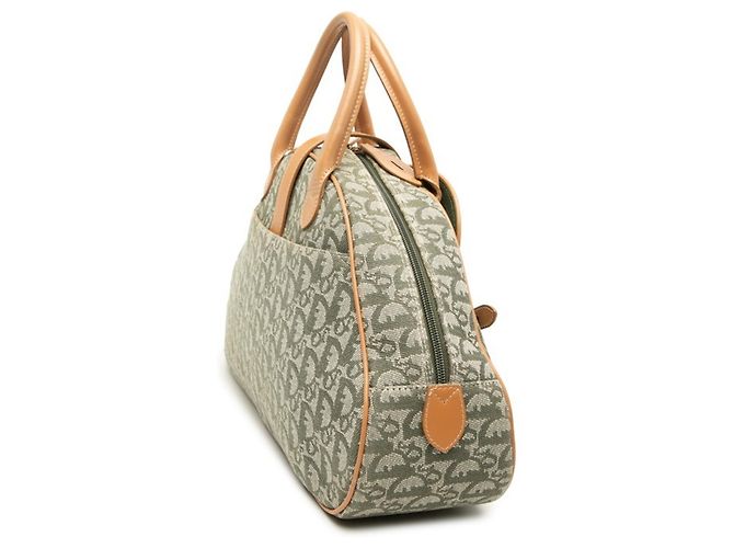 Borsa Trotter Double Saddle Christian Dior Beige Verde - vista 2