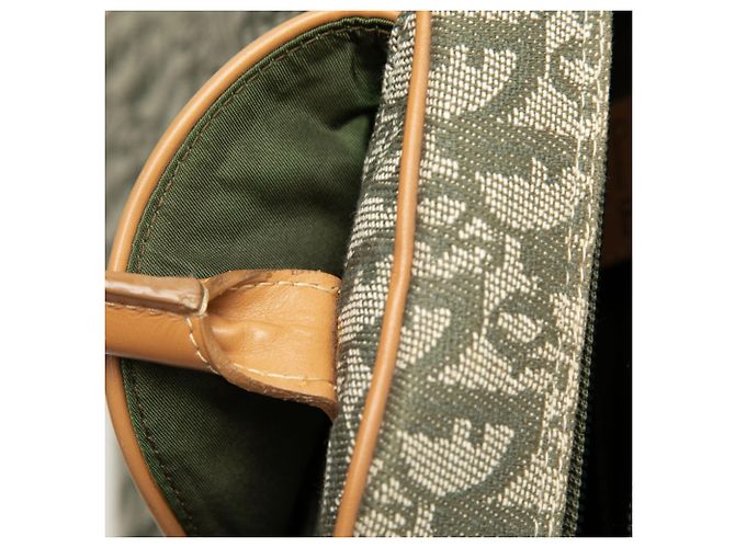 Borsa Trotter Double Saddle Christian Dior Beige Verde - vista 4