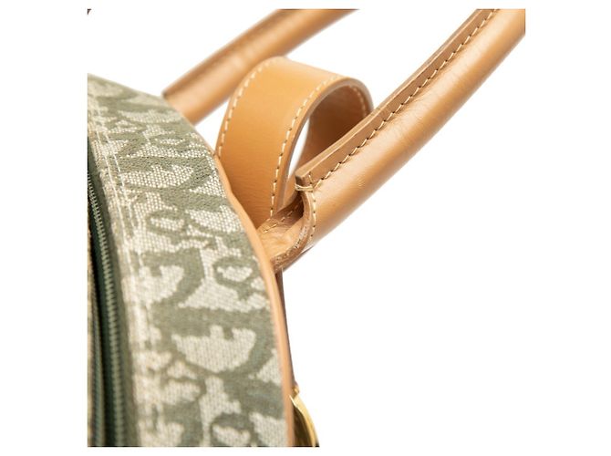 Borsa Trotter Double Saddle Christian Dior Beige Verde - vista 5