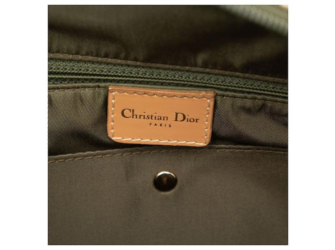 Borsa Trotter Double Saddle Christian Dior Beige Verde - vista 7