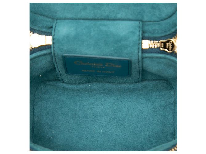Borsa Vanity Micro Cannage Christian Dior Blu - vista 4