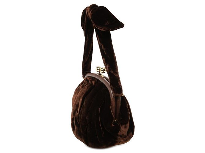 Borsa a mano Mini con chiusura Chanel Coco Mark Brown - view 2