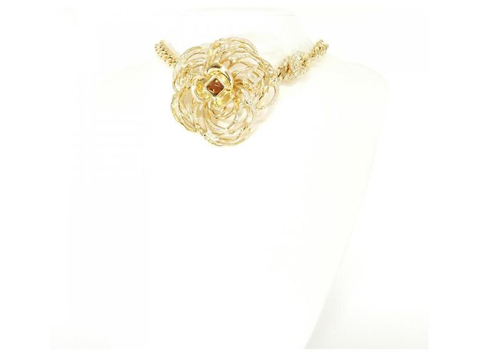Choker Chanel ABD298 Marrone e Oro con Cristalli D'oro - vista 5