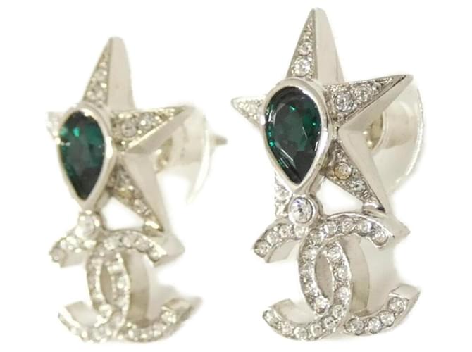 Orecchini Chanel ABA383 Argento Verde - vista 2