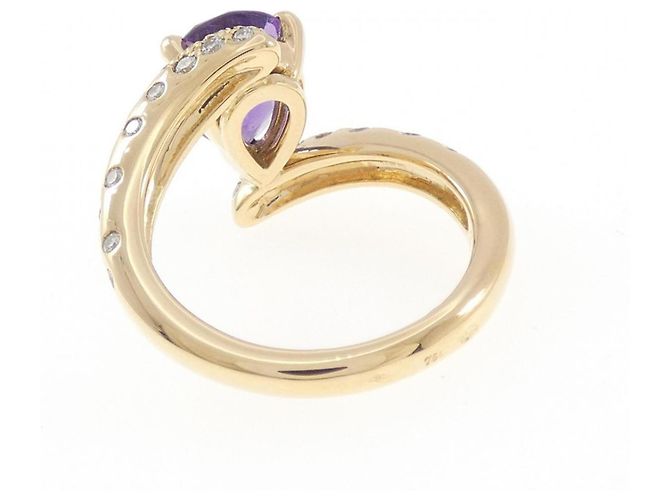 Anello Volute Chanel in oro giallo e ametista - vista 3