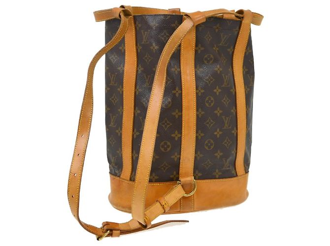 Zaino Louis Vuitton Randonnee Monogram Canvas PM Marrone - vista 2