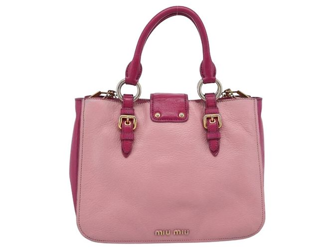 Miu Miu Madras Convertible Lock Leather Medium - vista 2