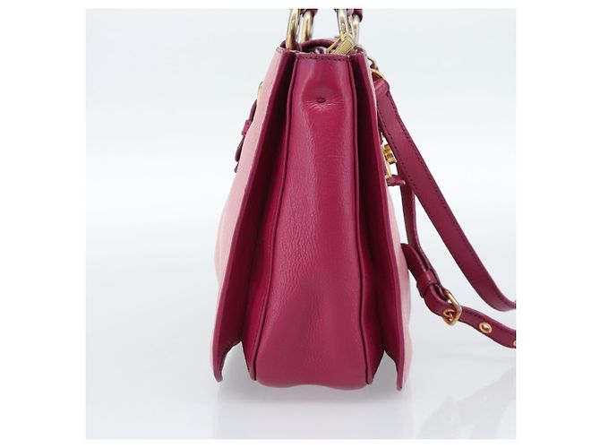 Miu Miu Madras Convertible Lock Leather Medium - vista 3