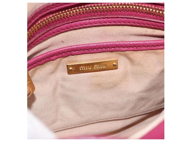Miu Miu Madras Convertible Lock Leather Medium - vista 6