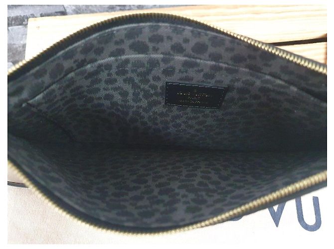 Louis Vuitton Neverfull MM Shopper in pelle Nero Rosa Stampa leopardo - vista 12