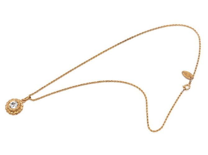 Collana con pendente Chanel placcata oro D'oro - vista 3
