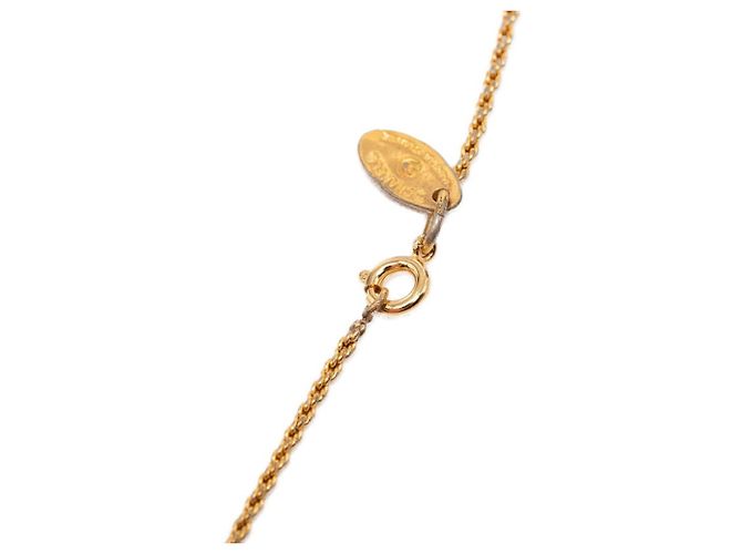 Collana con pendente Chanel placcata oro D'oro - vista 4