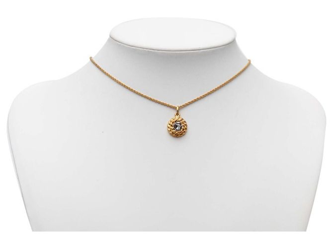 Collana con pendente Chanel placcata oro D'oro - vista 6