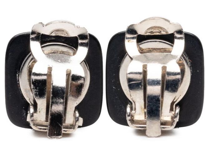Orecchini a clip con motivo capuchon Chanel Coco Mark Nero Argento - vista 2