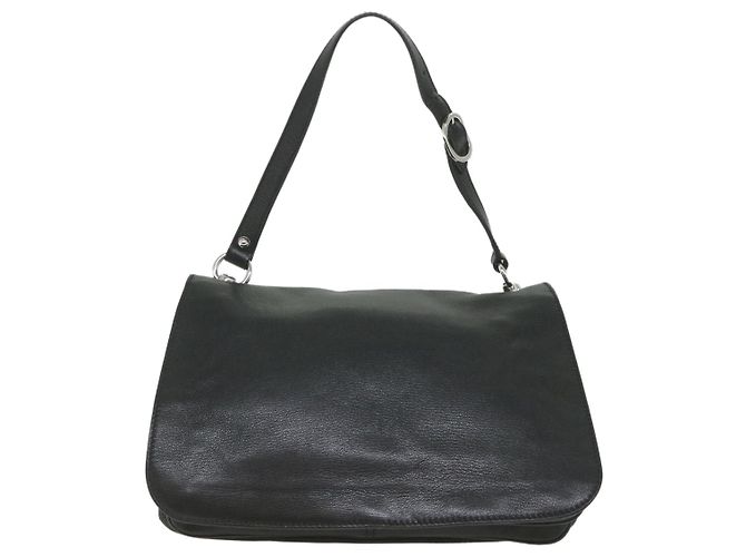 Gucci Blondie Flap Leather Medium Nero - vista 2