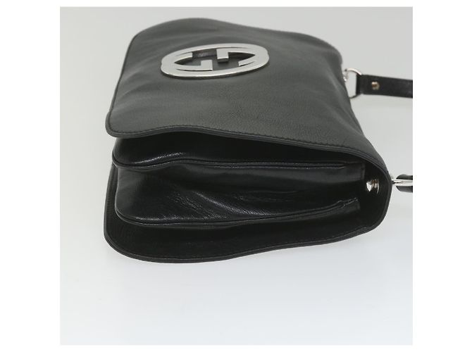 Gucci Blondie Flap Leather Medium Nero - vista 3