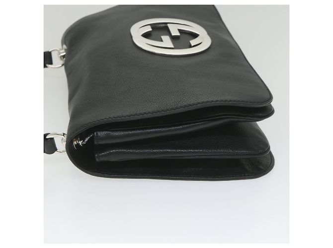 Gucci Blondie Flap Leather Medium Nero - vista 4