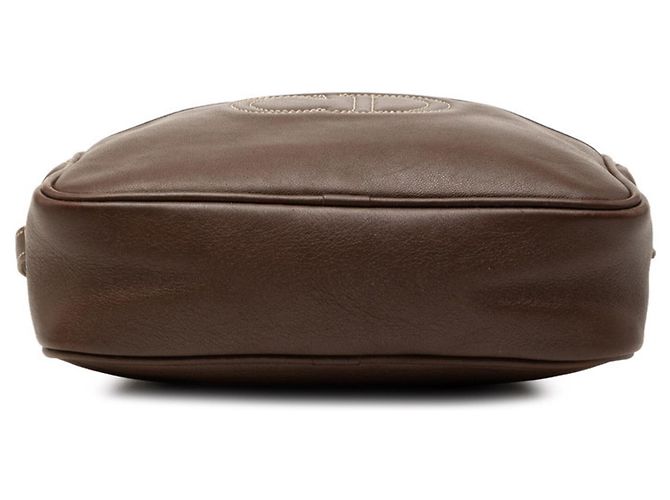 Borsa a tracolla a spalla in pelle marrone Christian Dior - vista 3