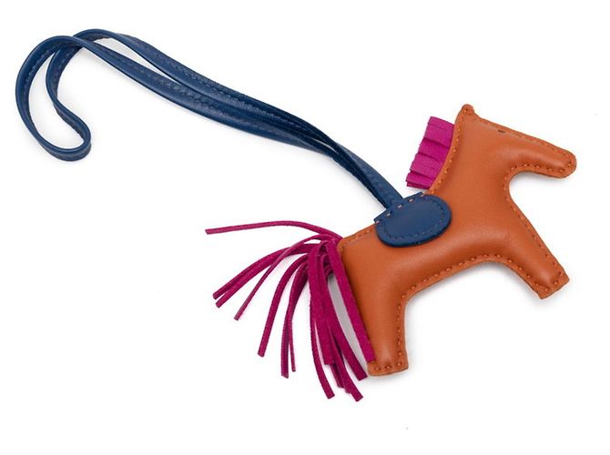 Hermès Hermes Rodeo PM Pegasus Accessorio per Borsa Charm Marrone Porpora Blu navy - vista 2