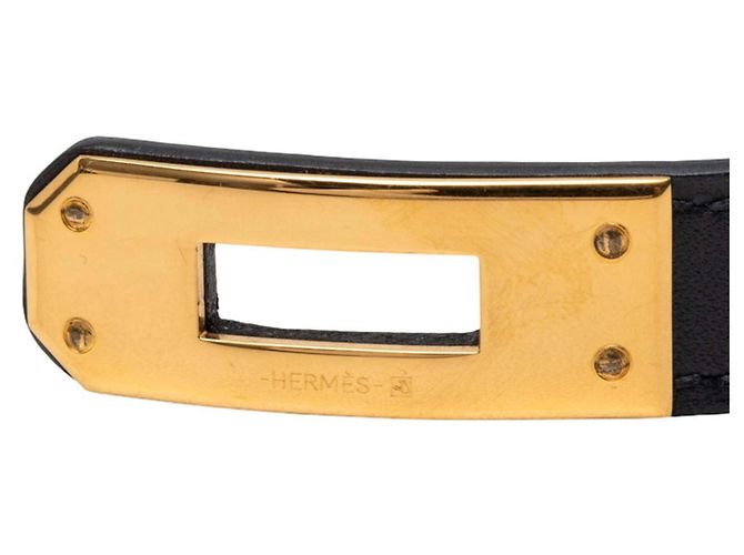 Hermès Pulsera Hermes Mini Kelly Double Tour Castaño Negro - vista 4