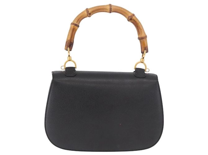 Gucci Bamboo 1947 Top Handle Leather Small Nero - vista 2