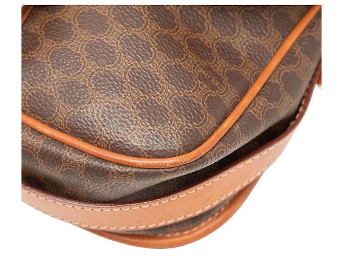Céline Borsa a tracolla in pelle marrone Celine Macadam - vista 6