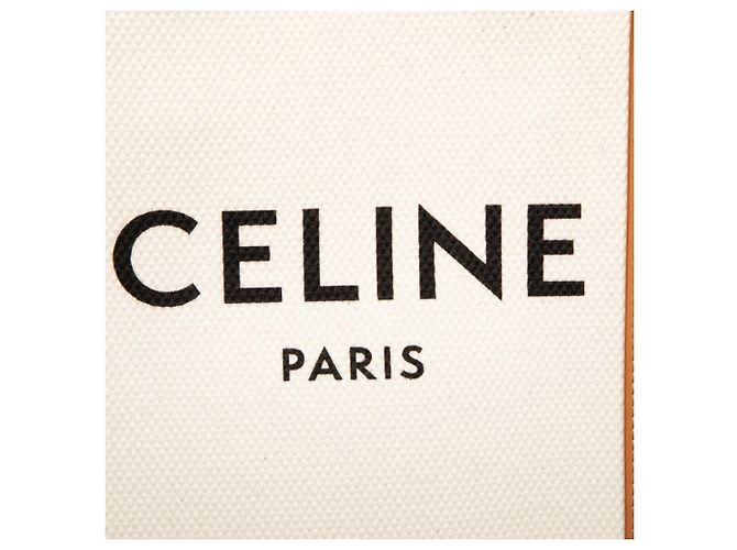 Céline Celine Vertical Cabas Handtasche Braun Weiß - Ansicht 4