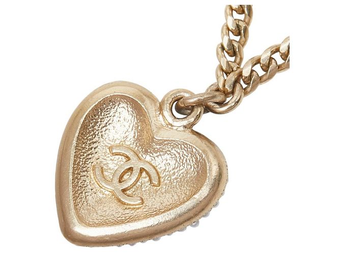 Bracciale Charm Chanel Coco Mark Motivo Cuore Nero D'oro - vista 4