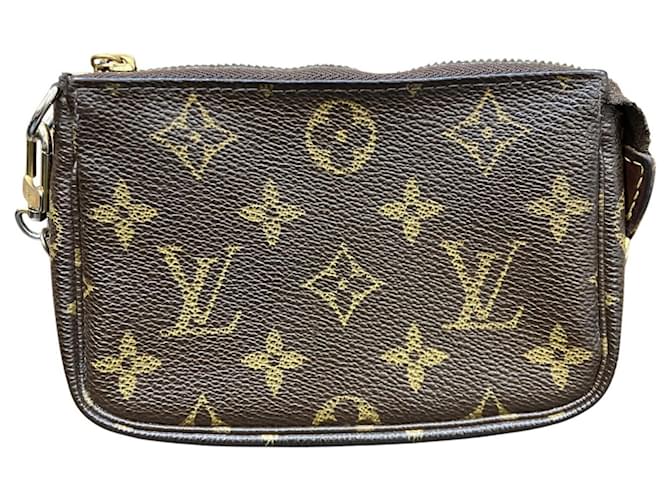 Louis Vuitton Mini Pochette Accessoires Marrone Monogramma - vista 2