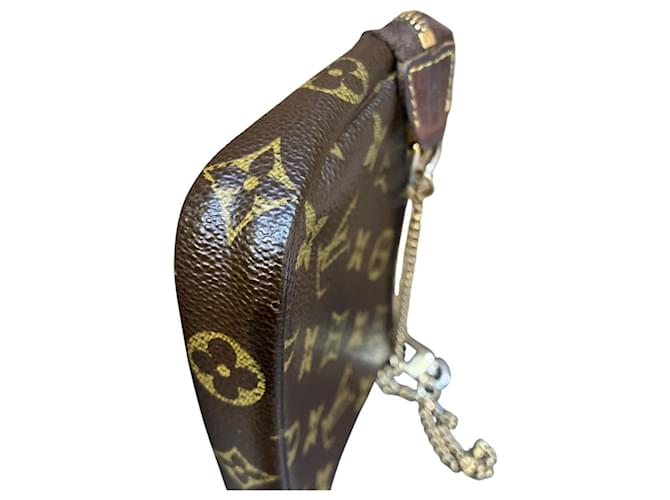 Louis Vuitton Mini Pochette Accessoires Marrone Monogramma - vista 5