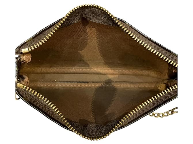 Louis Vuitton Mini Pochette Accessoires Marrone Monogramma - vista 7