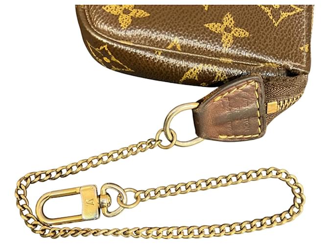Louis Vuitton Mini Pochette Accessoires Marrone Monogramma - vista 9
