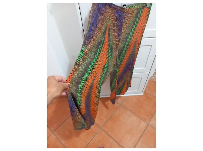 Pantalones Missoni con estampado Castaño Multicolor Verde Naranja Púrpura - vista 2