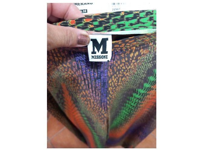 Pantalones Missoni con estampado Castaño Multicolor Verde Naranja Púrpura - vista 3