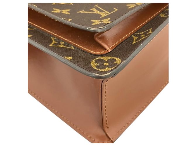 Borsa Louis Vuitton Monceau 28 in tela Monogram marrone - vista 6