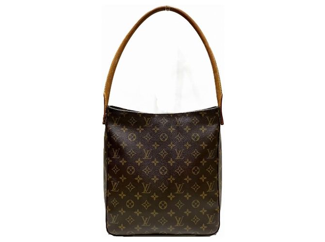 Borsa Tote Louis Vuitton Looping GM Marrone - vista 2