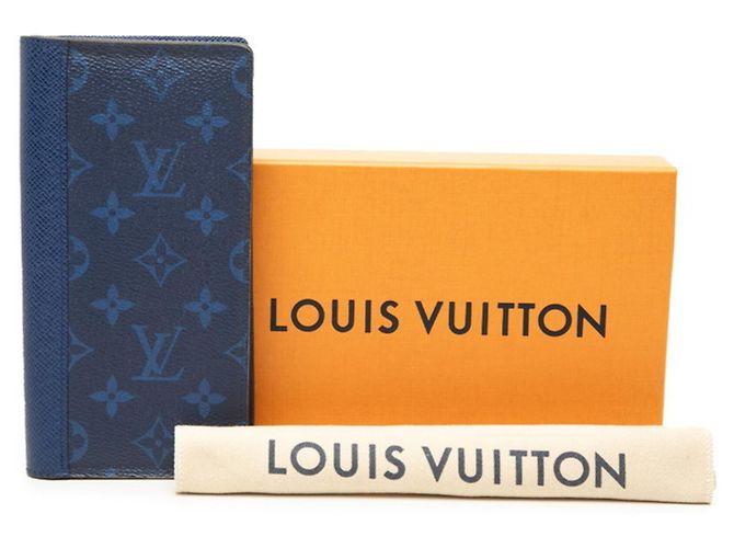 Portafoglio lungo pieghevole Louis Vuitton Monogram Brazza Blu - vista 10