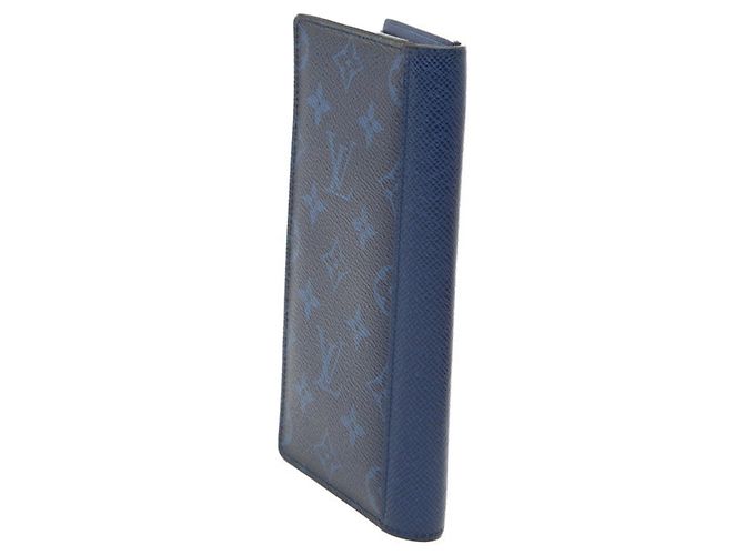 Portafoglio lungo pieghevole Louis Vuitton Monogram Brazza Blu - vista 2