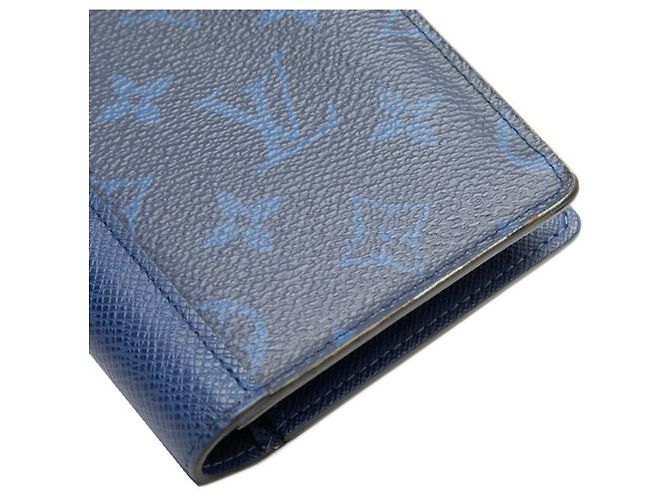 Portafoglio lungo pieghevole Louis Vuitton Monogram Brazza Blu - vista 4