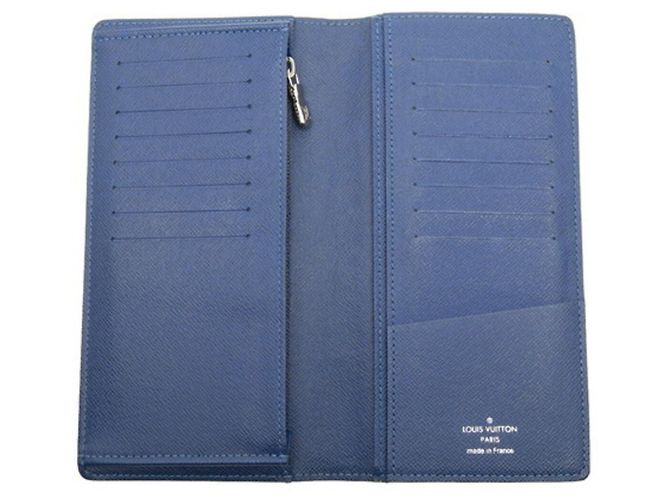 Portafoglio lungo pieghevole Louis Vuitton Monogram Brazza Blu - vista 5