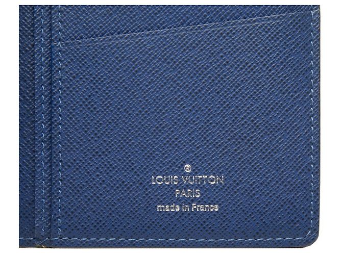 Portafoglio lungo pieghevole Louis Vuitton Monogram Brazza Blu - vista 8