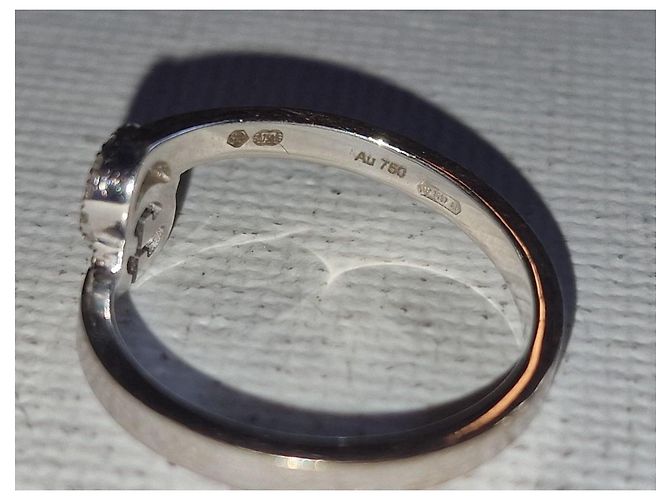 Anello Gucci Running in oro bianco e diamanti - vista 6