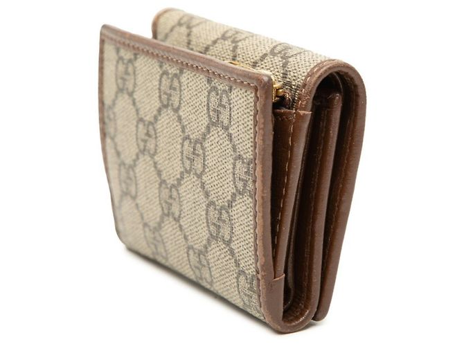 Cartera tríptico Gucci GG Supreme Horsebit Castaño - vista 2
